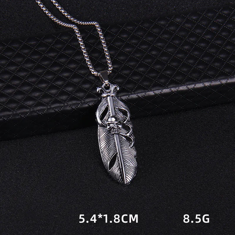 Eagle Claw Feather Necklace Pendant