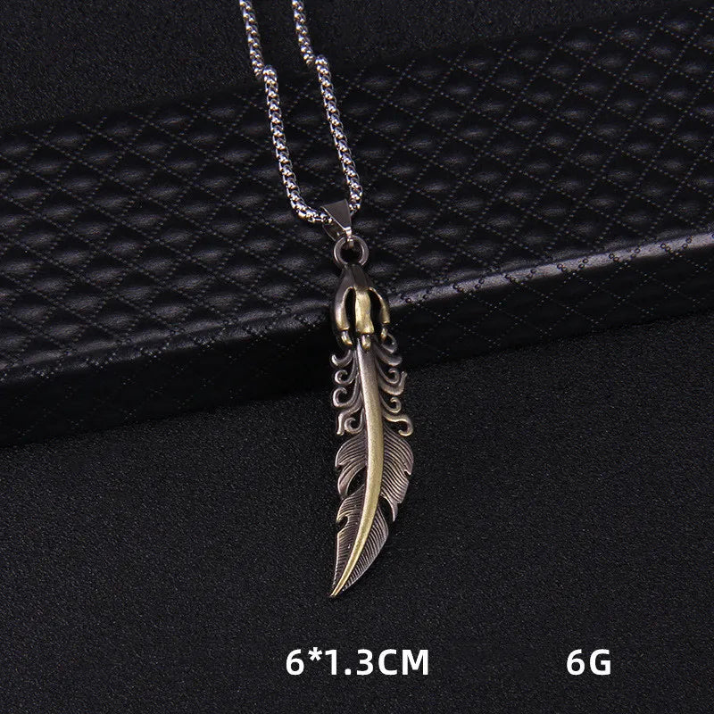 Eagle Claw Feather Necklace Pendant