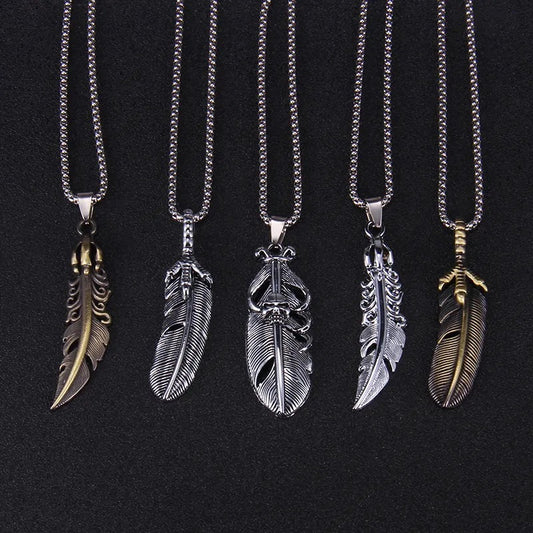 Eagle Claw Feather Necklace Pendant