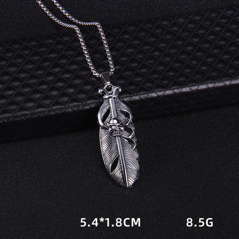 Eagle Claw Feather Necklace Pendant