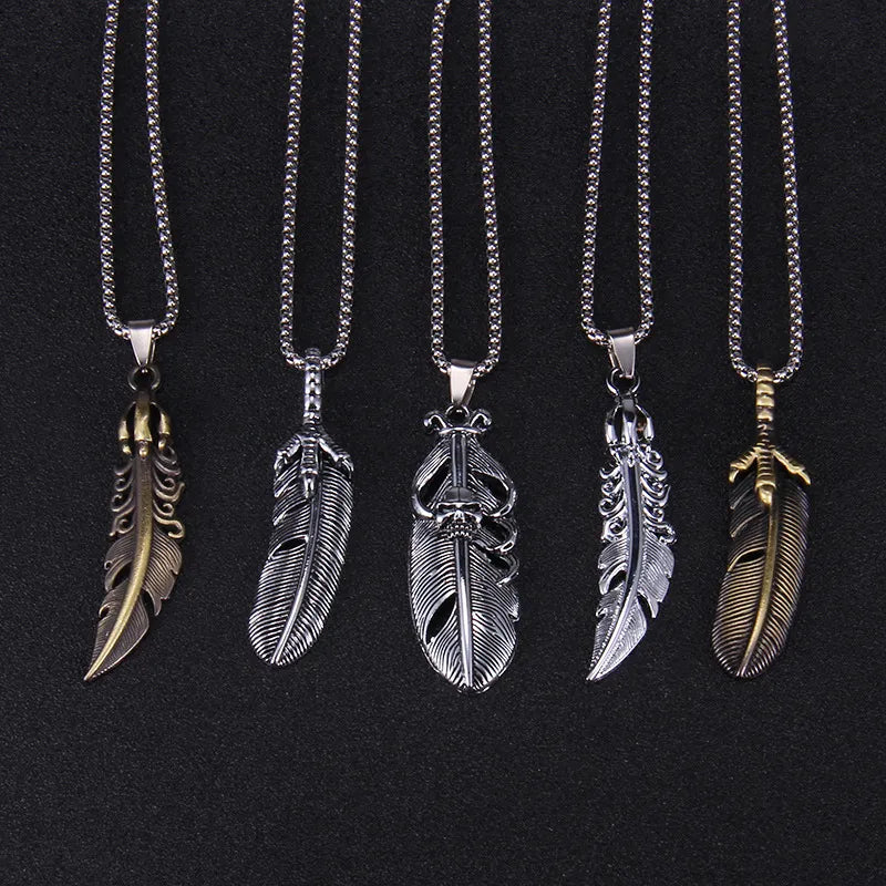 Eagle Claw Feather Necklace Pendant