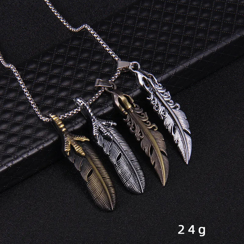 Eagle Claw Feather Necklace Pendant